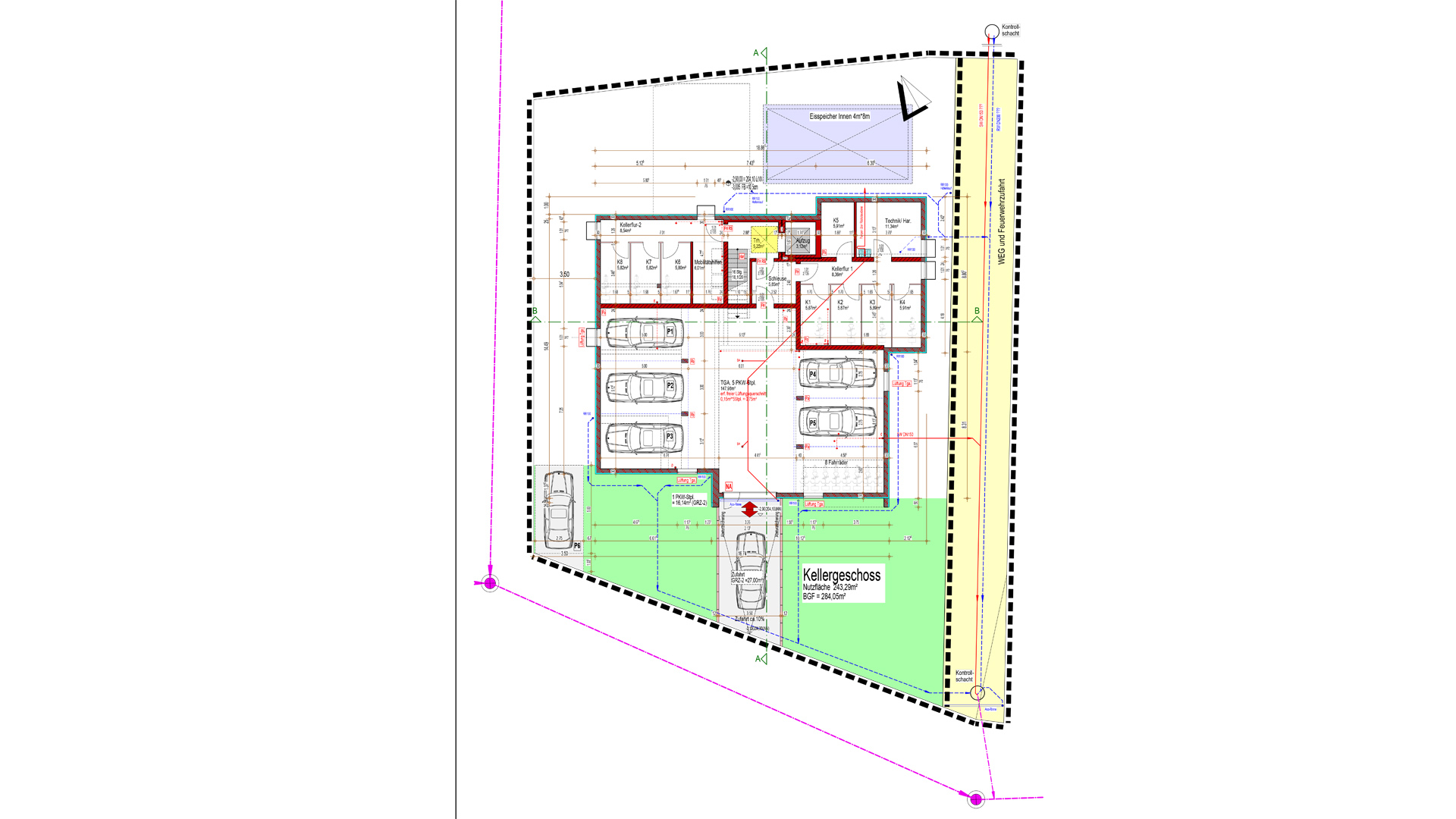 Morsbach: Neu, barrierefrei und sofort beziehbar,  KG: Tiefgarage und Kellerräume